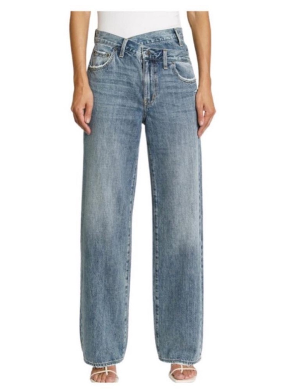 Pistola Light Wash cross cross waist Jeans Blue Size 24